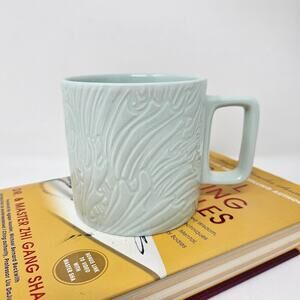 Starbucks 2022 Spring Anniversary Embossed Siren Floral Mint Green Mug 14oz
